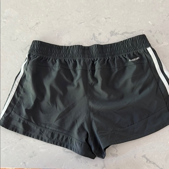 Adidas Black Athletic Training Shorts with Signature Stripes - Picture 2 of 5